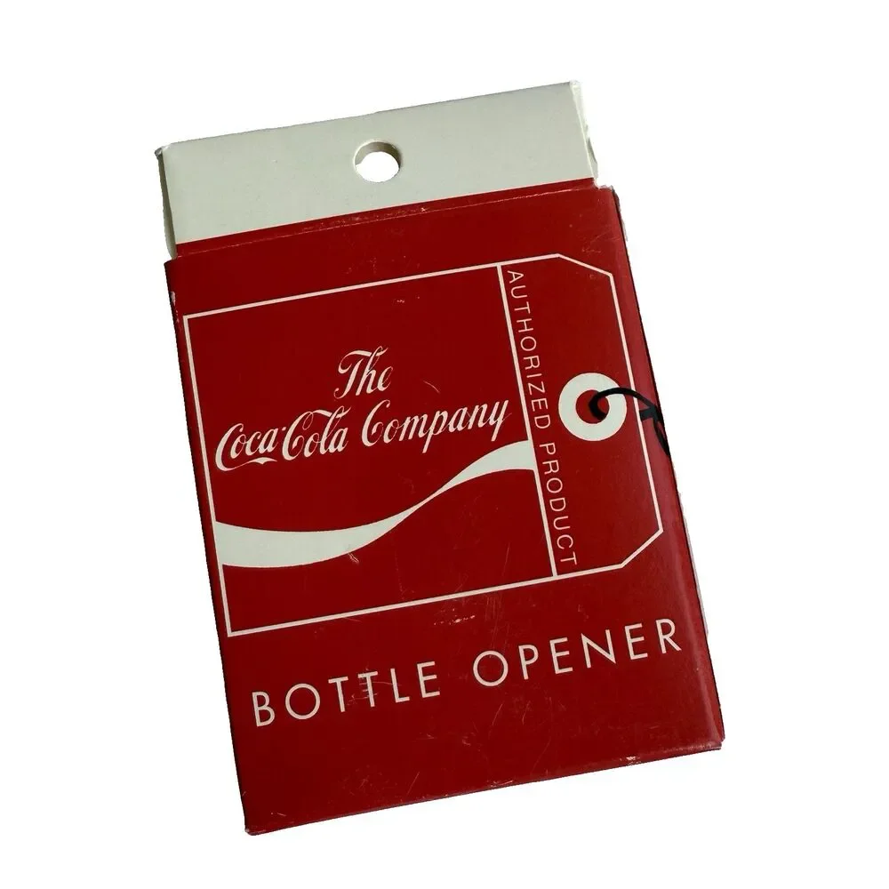 Vtg 1991 Coca-Cola Stationary Bottle Opener Metal Logo Soda Pop Opener Coke NEW